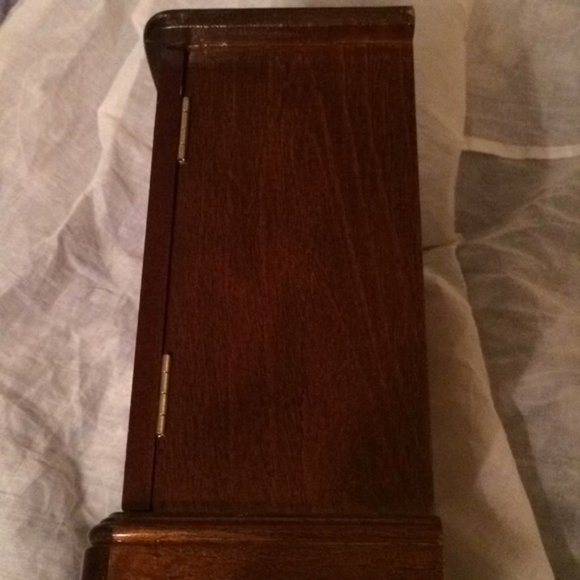 Wooden Glass Jewelry Box Heart ❤️ Floral Design - Picture 7 of 9